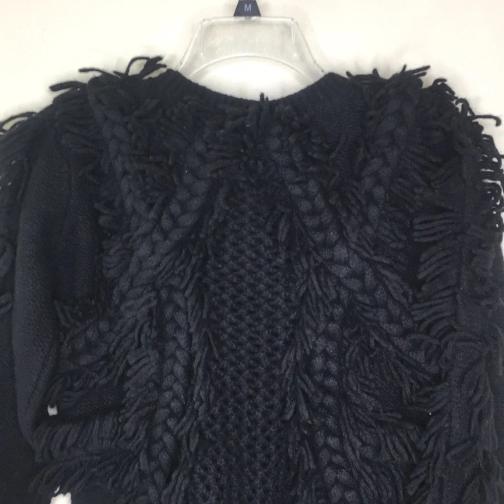 Sass & Bide Sweater Mojo Kiko Black Fringe Small - Picture 12 of 12